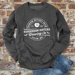 Hocus Pocus Sweatshirt MEDIUM Fleece Oversize Sanderson Sisters Halloween